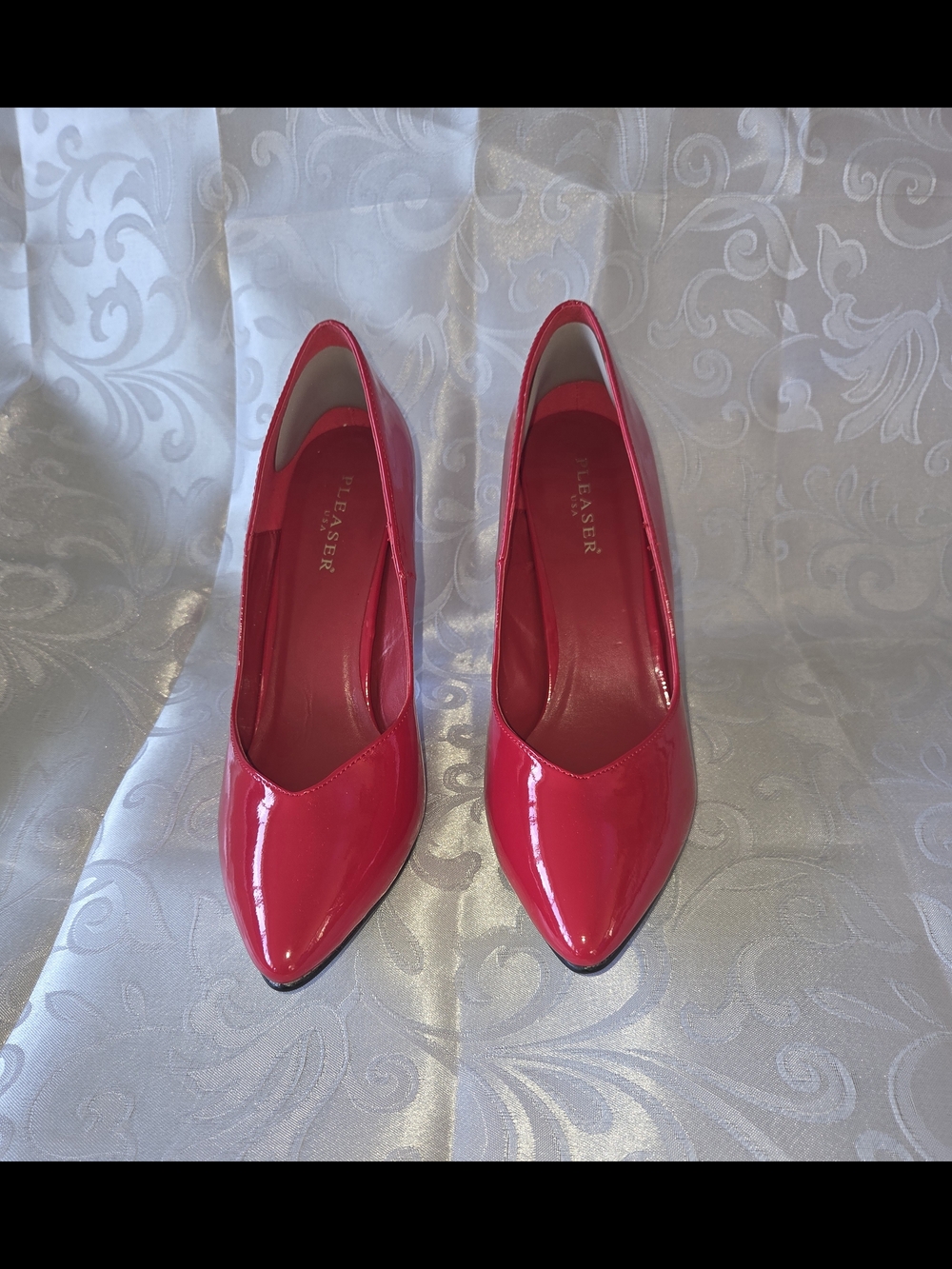 Pleaser Women's Red Patent Pointed Toe Pumps